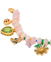 Kate Spade New York Gold-Tone Bead & Stone Garden Charm Bracelet