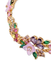 Kate Spade New York Gold-Tone Stone & Cubic Zirconia Bursting Blooms Chain Link Bracelet