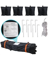 12 x 12 Foot Premium Pop-Up Canopy with Rolling Carry Bag - Portable Straight Leg Folding Shade Shelter