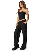 Edikted Women's Aliza Pinstripe Pants