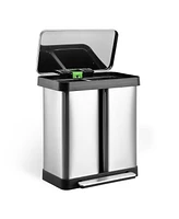 gaomon 2 x 9.5 Gal (36L+36L) Trash Can, Dual Compartments Garbage Can