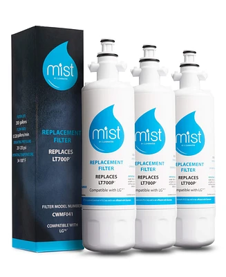 Mist Replacement for Lg Refrigerator Water Filter Pack of 3 -Mist