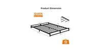 gaomon Queen Size Metal Platform Bed Frame with Steel Slat Support