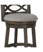 Slickblue Curved Lattice Back Swivel Counter Stool – Stylish and Comfortable Kitchen Seating