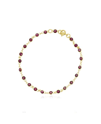 The Lovery Ruby Bezel Bracelet 14K Gold