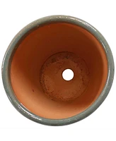 Resort High-Fired Outdoor/Indoor Glazed Uv- and Frost-Resistant Ceramic Planters with Drainage Holes
