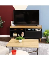 Sunnydaze Decor Mid-Century Modern Tv Stand for 58-Inch - Entertainment Living Room, Den, or Family Room