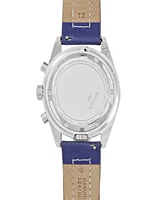 Abingdon Co. Women's Jordan Chronograph Multifunctional Cobra Blue Leather Strap Watch, 40mm