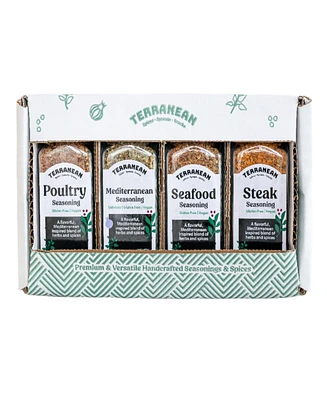 Terranean Herbs & Spices Mediterranean Seasonings Gift Set, 4 Jars