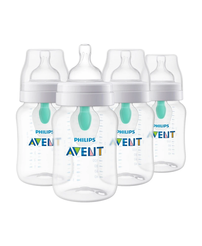 Philips Avent Anti-colic Baby Bottle With AirFree Vent, 9oz, 4pk