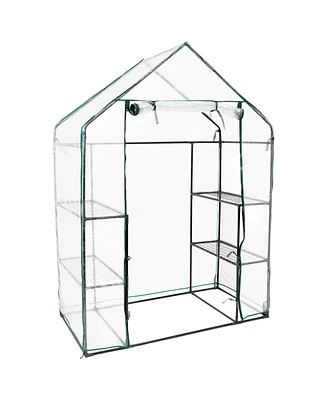 Deluxe Portable Walk-In Greenhouse with 4 Shelves