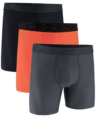 Under Armour Men's Performance Tech Mesh Solid 6" Boxer Briefs - 3-pack