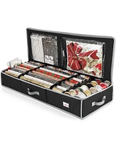 Hearth & Harbor Christmas Wrapping Paper Storage Containers - Gift Organizer Fits Up to 22 Rolls of 40"