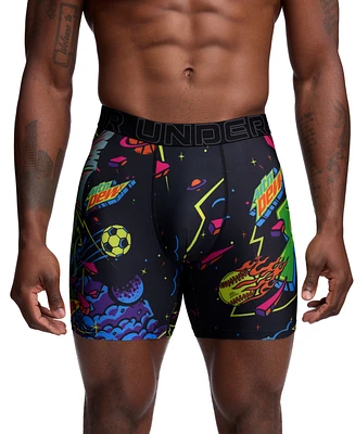 Under Armour Men's Performance Tech Mesh Graphic 6" Boxer Briefs