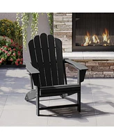 WestinTrends Outdoor Patio Hdpe Adirondack Chair With Cup Holder