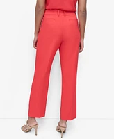 Dkny Women's Piped Straight-Leg Mid-Rise Pants