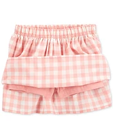 Carter's Toddler Girls Cotton Top & Gingham Skort, 2-Piece Set