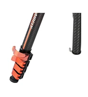 FotoPro X Airfly Orange Tripod with Lightweight 3K Carbon Fiber Legs