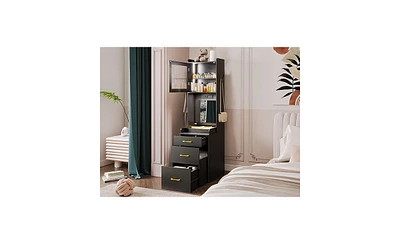 Vlsrka Vanity Makeup Desk with Mirror and Lights