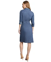 Jones New York Petite Denim Tie-Belt Shirtdress