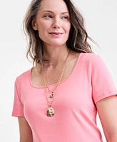 Style & Co Beaded Pendant Multi-Row Necklace, Exclusively at Macy's