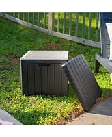 Sunnydaze Decor 9-Gallon Outdoor Beverage Cooler for Patio - Holds 40 12-Ounce Cans - Polypropylene Resin - Black
