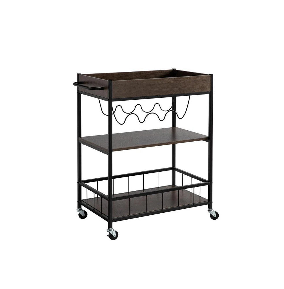 Slickblue Modern Kitchen Bar Cart for Stylish Home Storage and Entertaining