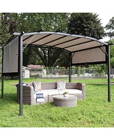 Retractable Canopy Shade for 9 x 12 Foot Pergola - Replacement Only Polyester Tan