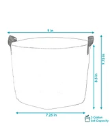 1-Pack 2-Gallon Garden Grow Bags for Vegetables - 300 Gsm Non-Woven Polypropylene Felt Fabric Flower Pots and Planters with Handles