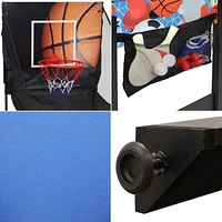 Indoor Sport Collage 2-Player 5-in-1 Multi-Game Table with Billiards, Push Hockey, Foosball, Ping Pong, and Basketball - 45"