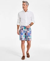 Club Room Men's Regular-Fit Madras Plaid Patchwork 9" Shorts, Exclusively at Macy's