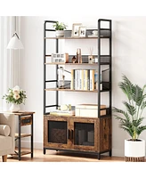 gaomon Industrial Bookshelf with Storage