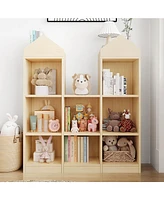 gaomon Kids Bookcase 42.32in Toy Storage Organizer Wooden Bookshelf