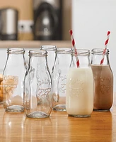 Jay Imports Country Milk Bottles, Set of 6