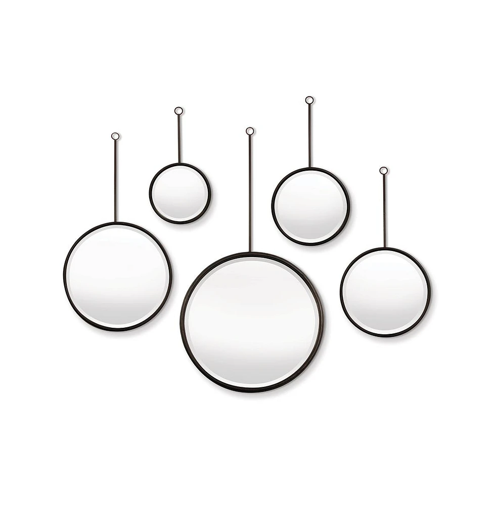 Maison Noir Pendulum Mirrors, Set Of 5