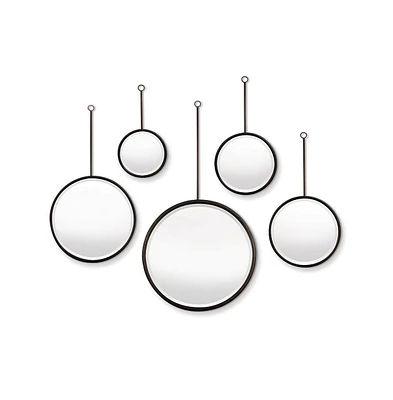 Maison Noir Pendulum Mirrors, Set Of 5