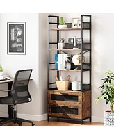 gaomon 4-Tier Bookshelf with Drawers