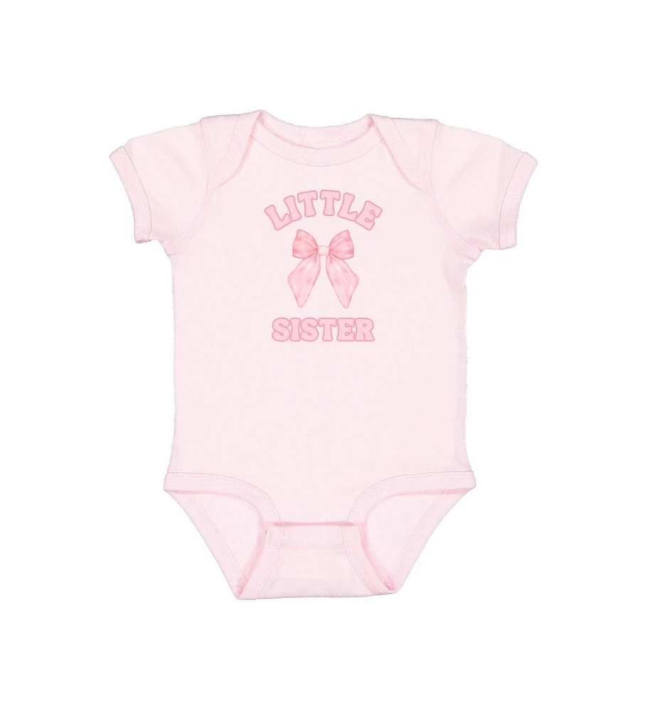 Sweet Wink Baby Girls Sister Bow Short Sleeve Bodysuit