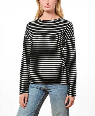 Cable & Gauge Women's Stripe Dolman Sleeve Top