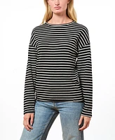 Cable & Gauge Women's Stripe Dolman Sleeve Top