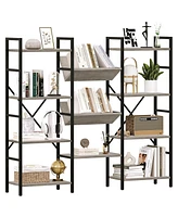 gaomon Industrial Bookcase and Short Bookshelf with Storage
