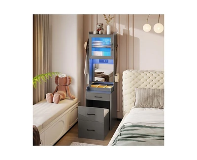 Vlsrka Vanity Makeup Desk with Mirror and Lights