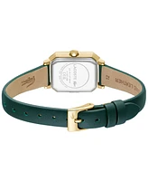 Lacoste Women's Parisienne Green Leather Strap Watch, 28.3 x 20.7mm