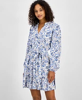 Tommy Hilfiger Women's Paisley-Print Popover Dress