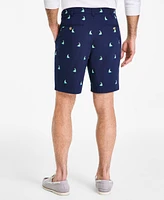 Club Room Men's Regular-Fit Sailboat Embroidered 9" Shorts, Exclusively at Macy's