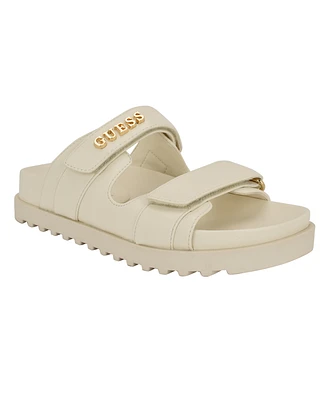 Guess Women's Fabulon Two Strap Sporty Footbed Sandals