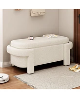 Lovmor Modern Storage Ottoman Bench, Large Storage Space for the Living Room, Entryway and Bedroom