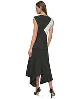 Dkny Women's Pinstripe Jewel-Neck Sleeveless Dress