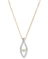 Diamond Marquise 16" Pendant Necklace (1/3 ct. t.w.) in 14k Yellow Gold