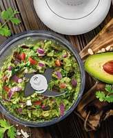 Tzumi Puree 8.5-Cup Food Processor with Stainless Steel Blades, White